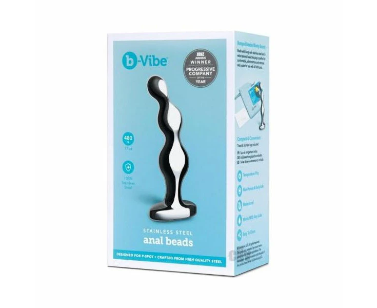 B Vibe Stainless Steel Anal Beads Model S12: The Ultimate Gender Inclusive Pleasure Experience For Sensual Bliss In Luxurious Steel