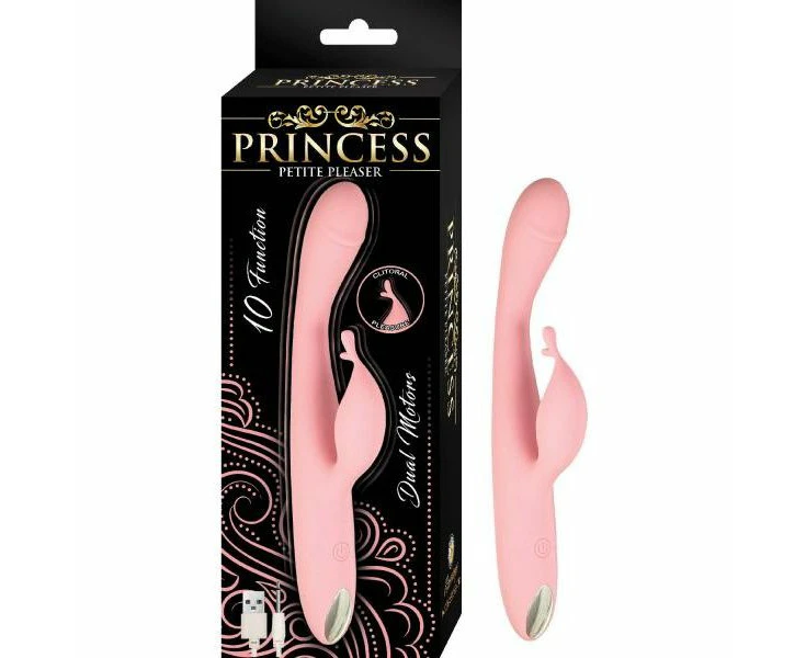 Nasstoys Princess Petite Pleaser Pink Dual Stimulating Rabbit Style Vibrator Model 3136 1 For Women G Spot And Clitoral Pleasure