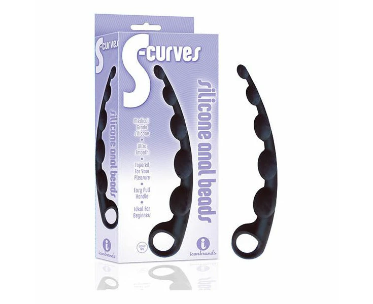 Introducing The Sensuous Pleasure Silicone Anal Beads Model S9x, For Exquisite Backdoor Delights In Sultry Black!