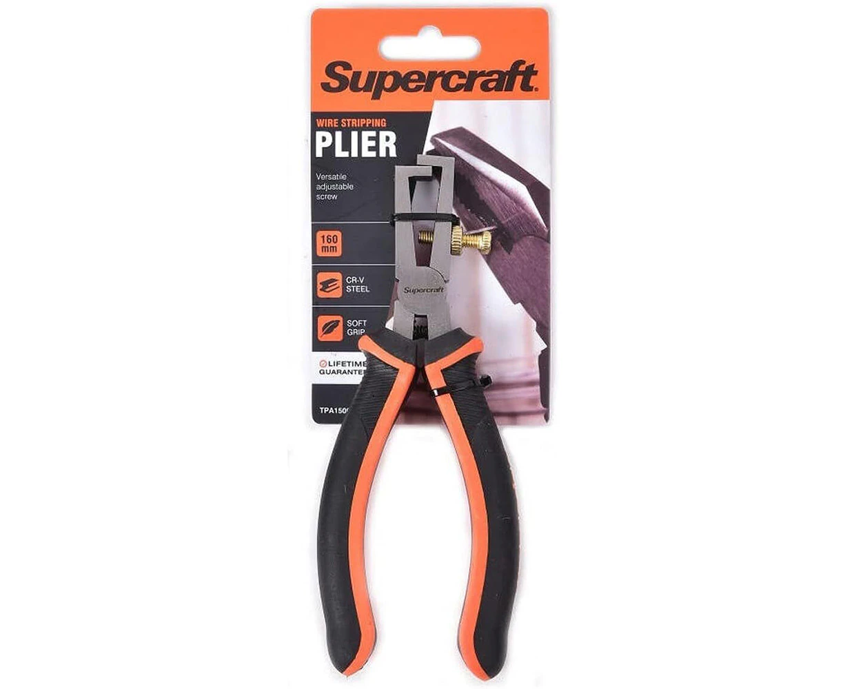 Supercraft Wire Stripping Pliers Carbon Steel 150mm With Soft Grip Handles