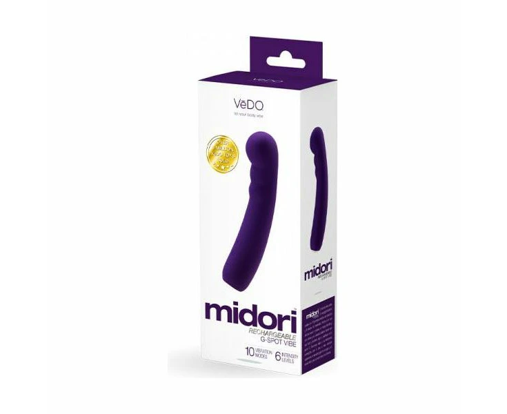 Vedo Midori Rechargeable G Spot Vibrator Deep Purple, Intimate Pleasure For Women