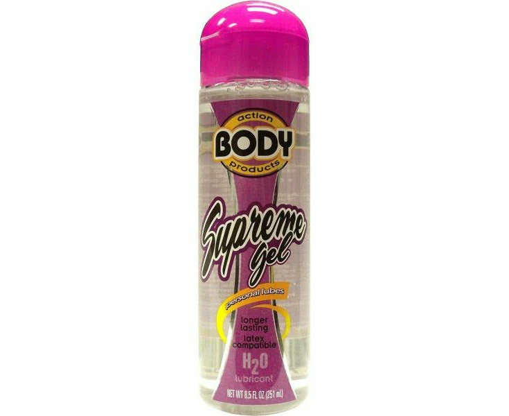 Body Action Supreme Gel Water Based Lubricant 8.5 Ounce Premium Intimate Lubrication For Enhanced Pleasure