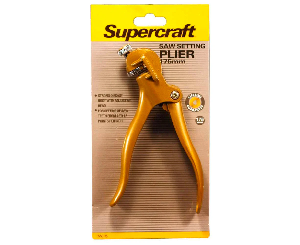 Supercraft Saw Teeth Setting Pliers Adjustable Head 4-12Tpi 175mm Diecast