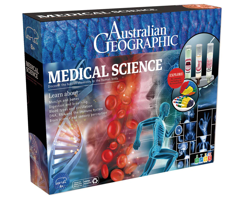 Australian Geographic Medical Science Kit Kids Activity Educational Play Toy 8+