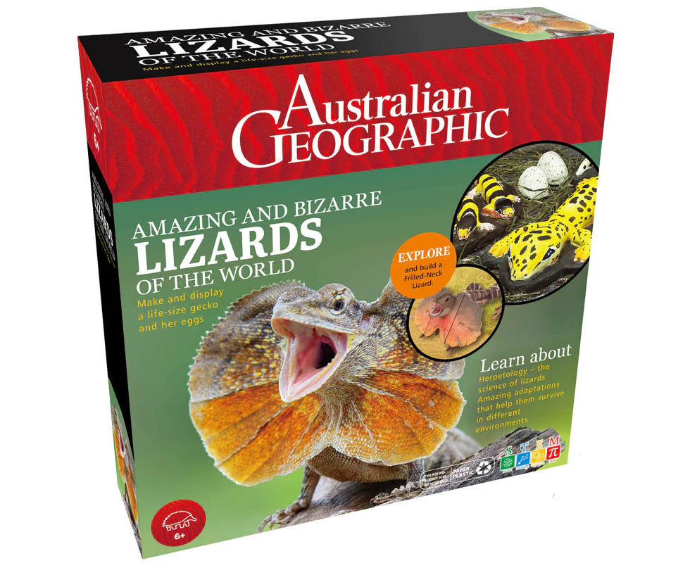 Australian Geographic Amazing & Bizarre Lizards of the World Kids Play Toy 6+