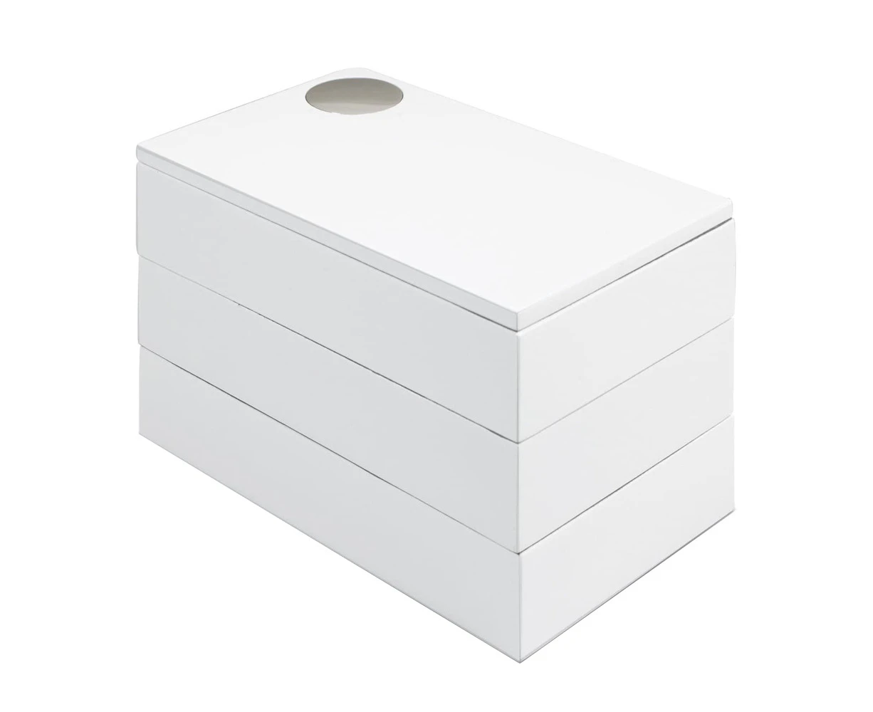 Umbra Spindle Jewelry Organiser Ring/Earring/Watch Storage Box White 19x12x13cm