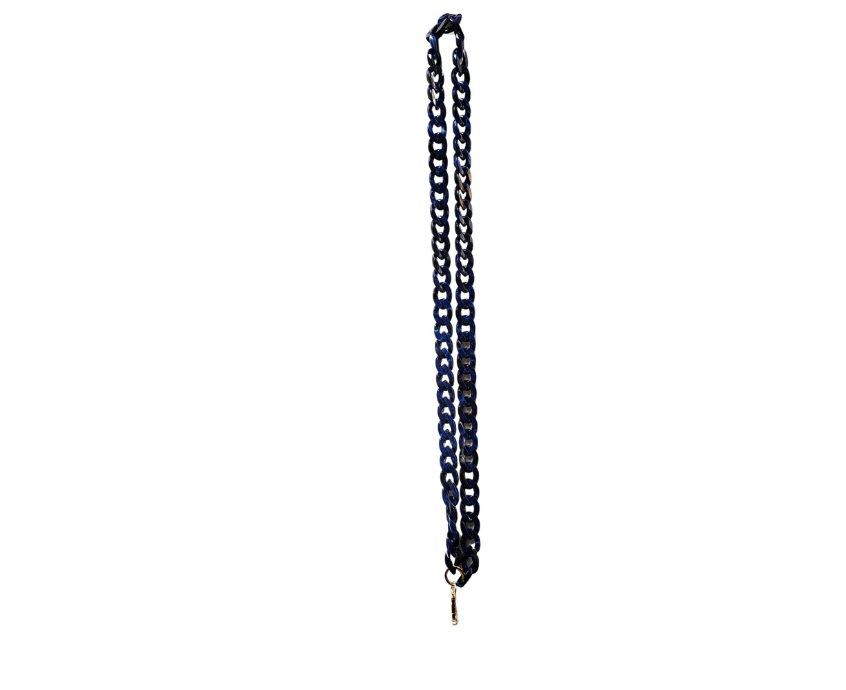 Urban Products Tortoiseshell Cross Body Universal Phone Chain Strap Blue