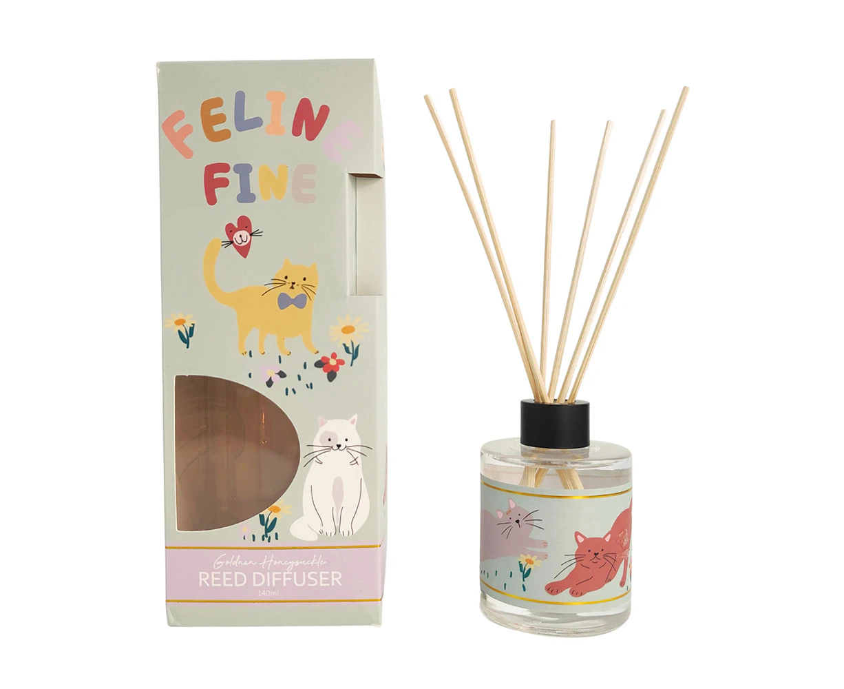 Urban Perfect Pets Cat Golden Honeysuckle 140ml Reed Diffuser Home Fragrance