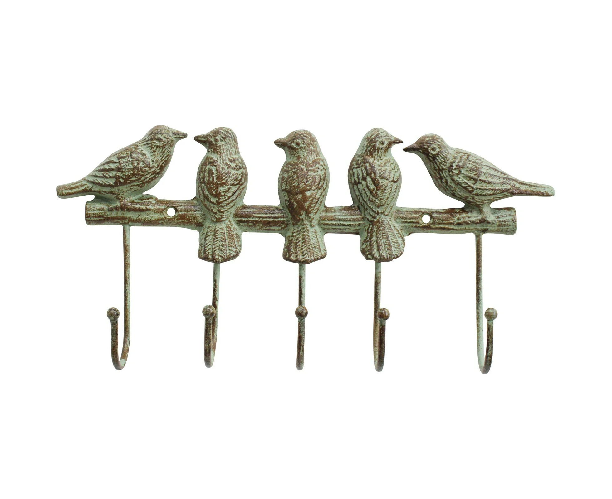 Hooks Bird Family Cast Iron 31.5cm Wall Mounted Key/Coats Hanger Home Decor