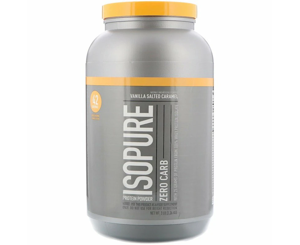 Isopure,  Zero Carb Whey Protein Isolate - Vanilla Salted Caramel