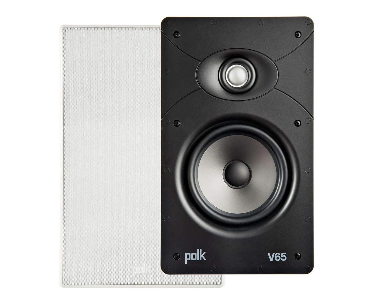 Polk Home Audio AW4065-A V65 Vanishing In-Wall Speaker w/ 6.5" Driver Black