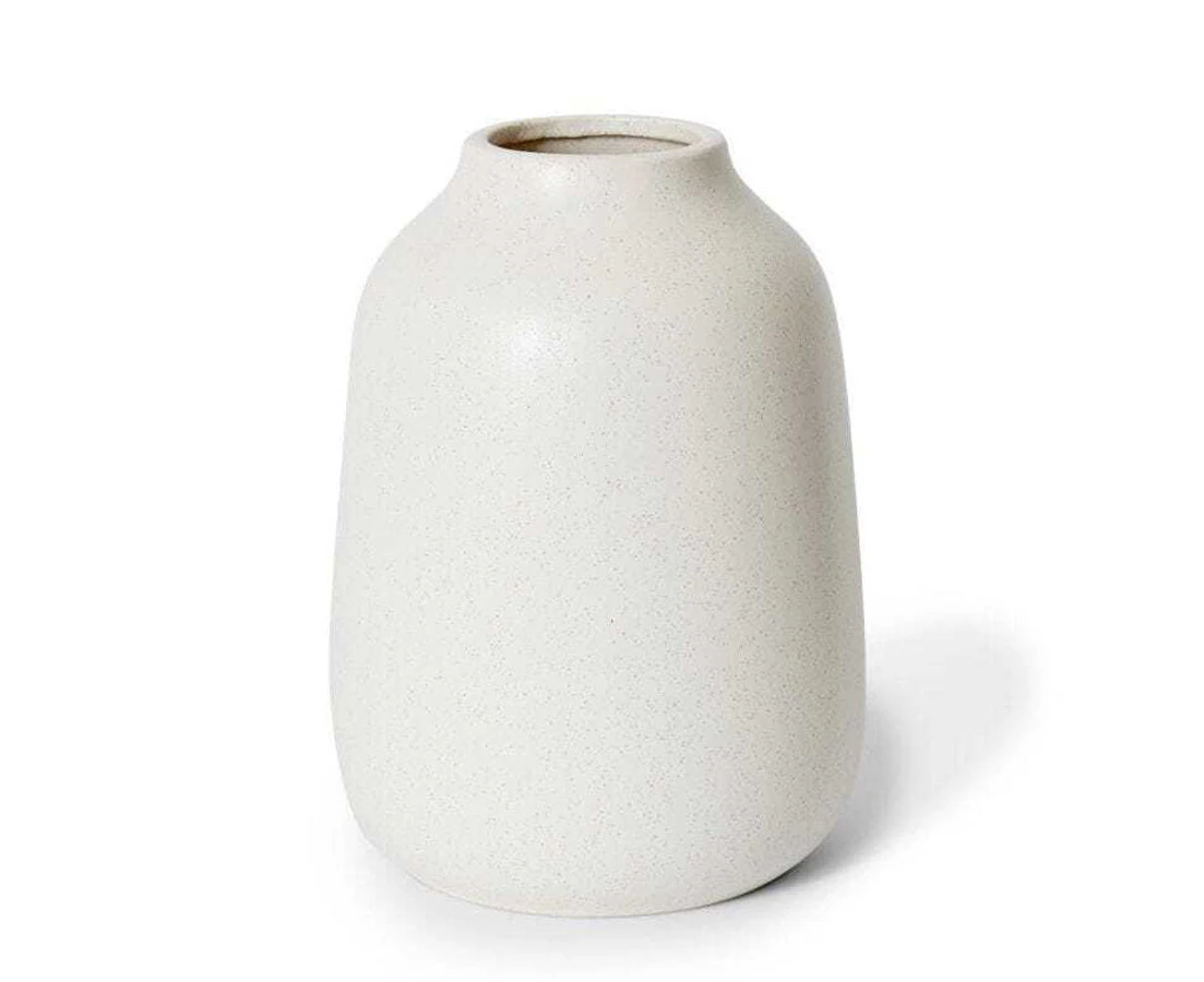 E Style Damita 26cm Ceramic Plant/Flower Vase Tabletop Display Decor White