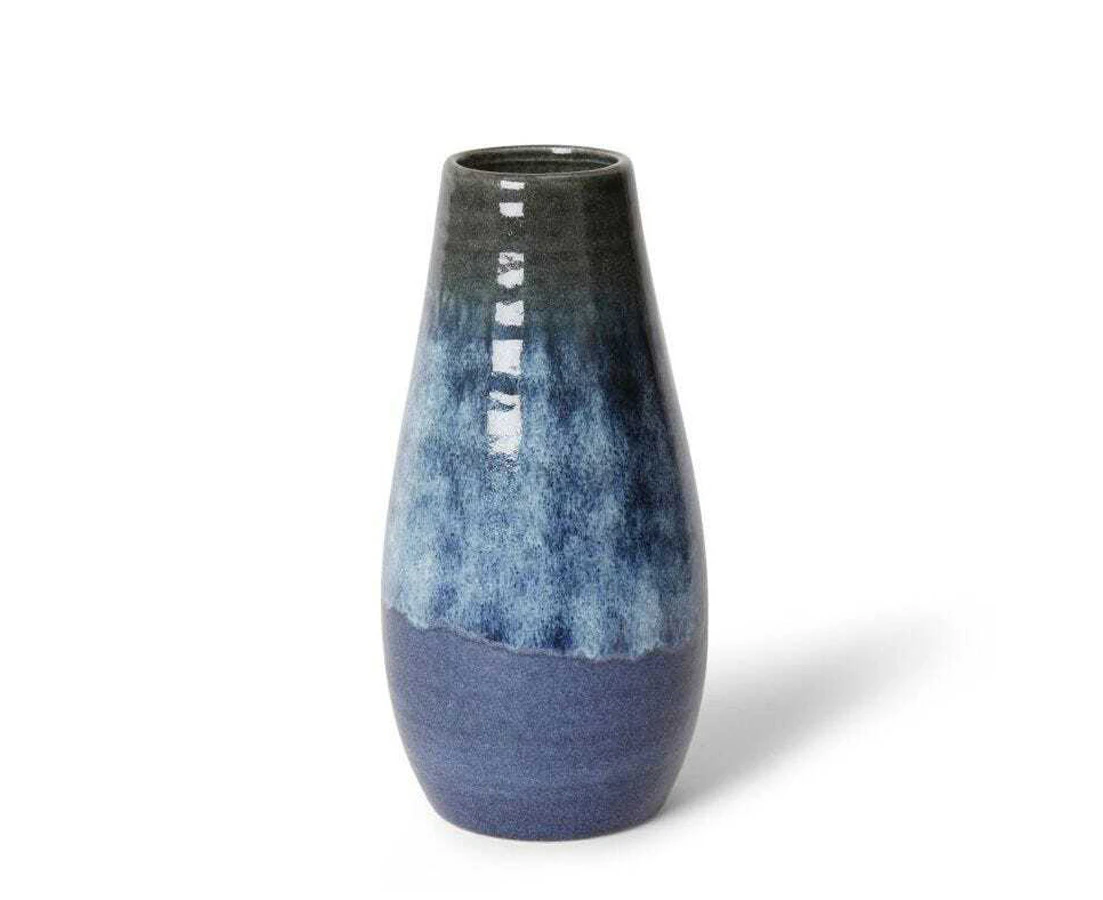 E Style Portia 31cm Ceramic Flower/Plant Vase Tabletop Display Decor Blue