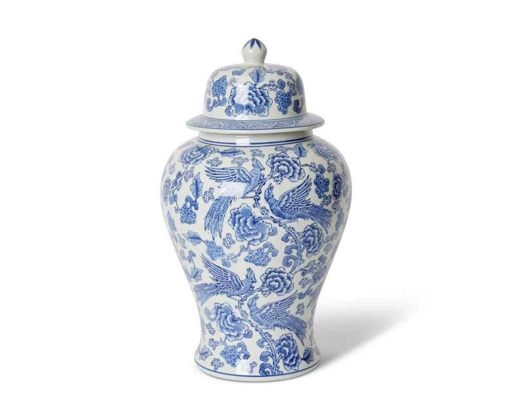 E Style Xing 44cm Porcelain Ginger Jar Home Room Tabletop Decor White/Blue