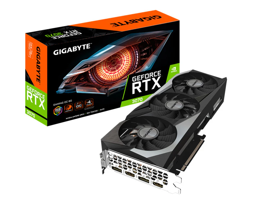 Gigabyte nVidia GeForce RTX 8G 3070 Gaming Graphics Video Card For CPU/Computer