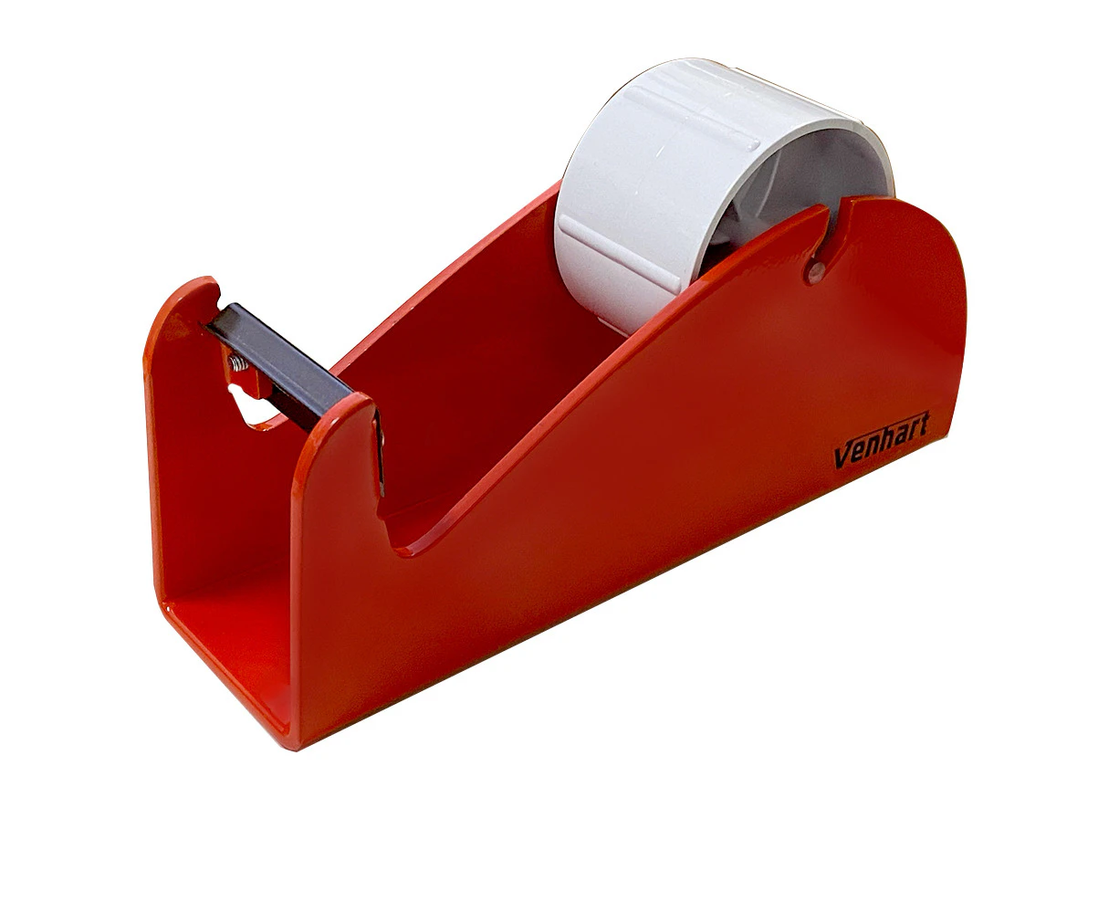 Metal Heavy Duty 50mm Packing Sticky Tape Dispenser Holder/Desktop/Bench Top Red