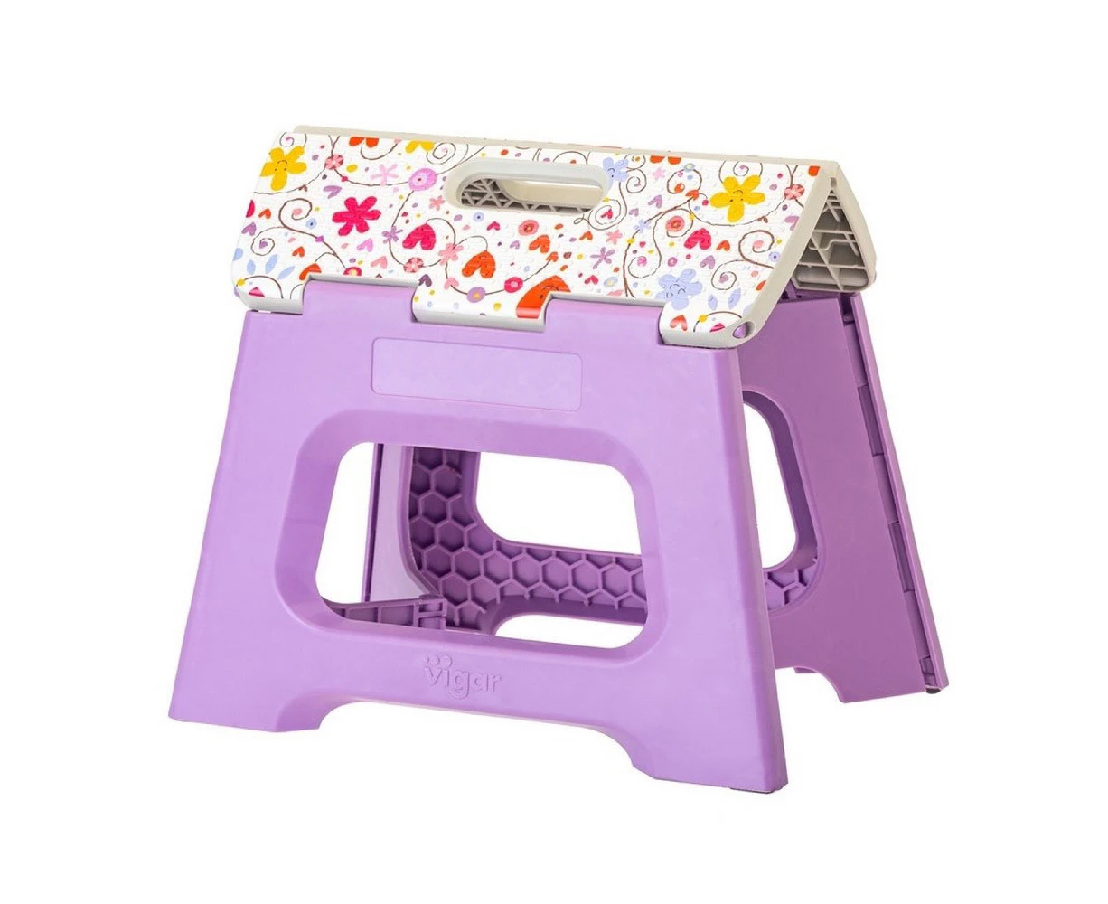 Vigar Compact Love 23cm Kids/Children Foldable Stool/Footstool Home/Kitchen