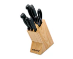 7pc Wiltshire Wooden Laser Basic Kitchen Knives Block Holder/Stand Set