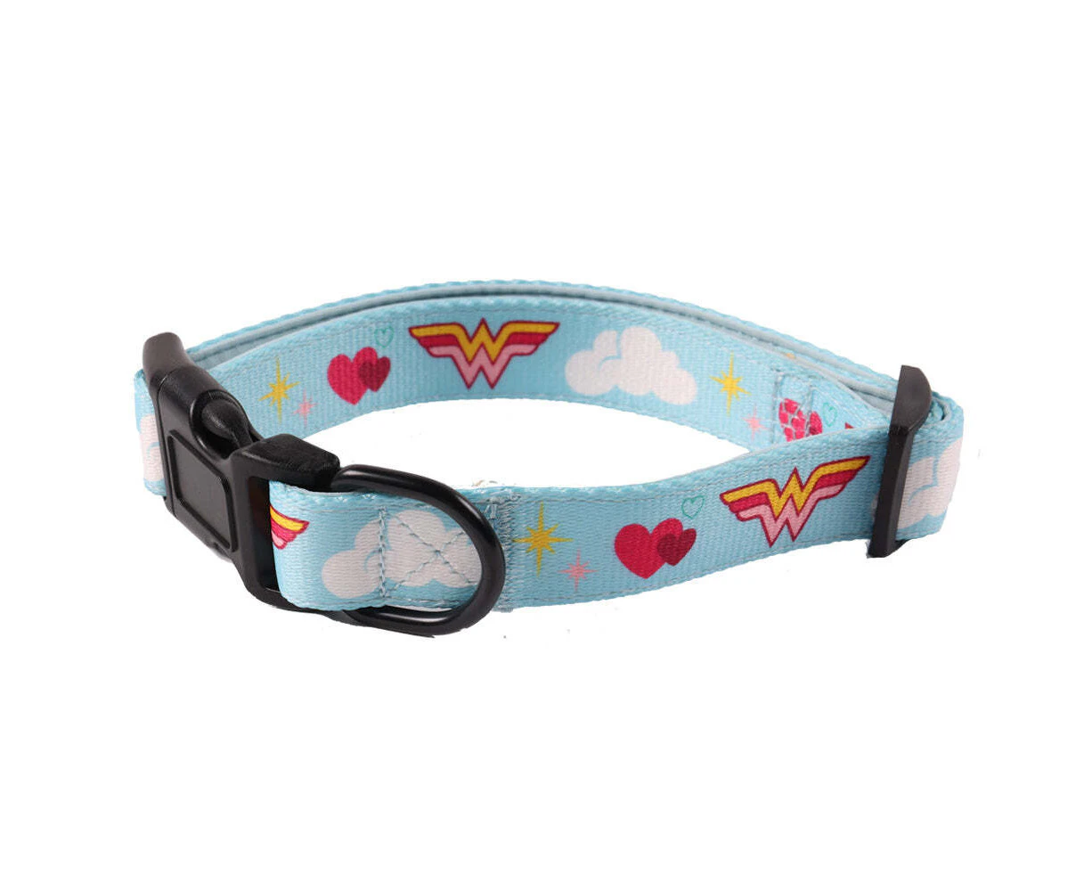 The Stubby Club Wonder Woman Pet Dog Large Collar Buckle Strap Neck Accessory