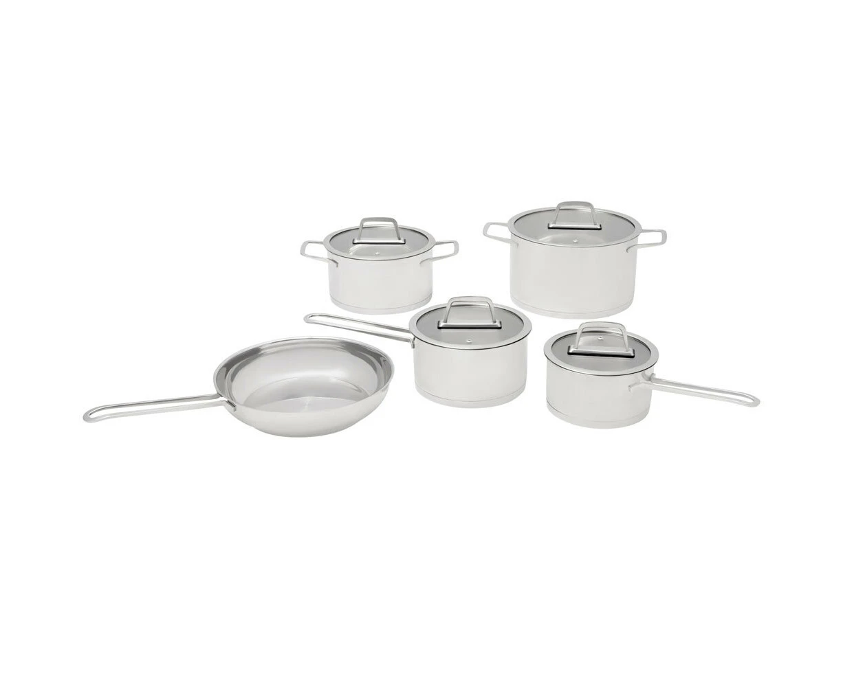 5pc Westinghouse Stainless Steel Pot & Pan Gas/Induction Frypan/Saucepan Set