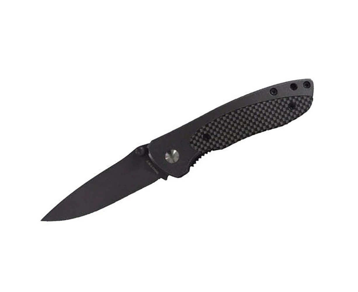 Whitby Knives Survival/Camping SS Pocket/Lock Knife Carbon Fibre Effect - 2.5''