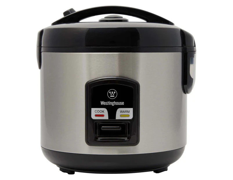 Westinghouse 6 Cup Rice Cooker Stainless Steel w/Keep Warm Function & Steamer