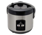 Westinghouse 6 Cup Rice Cooker Stainless Steel w/Keep Warm Function & Steamer