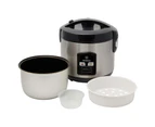 Westinghouse 6 Cup Rice Cooker Stainless Steel w/Keep Warm Function & Steamer