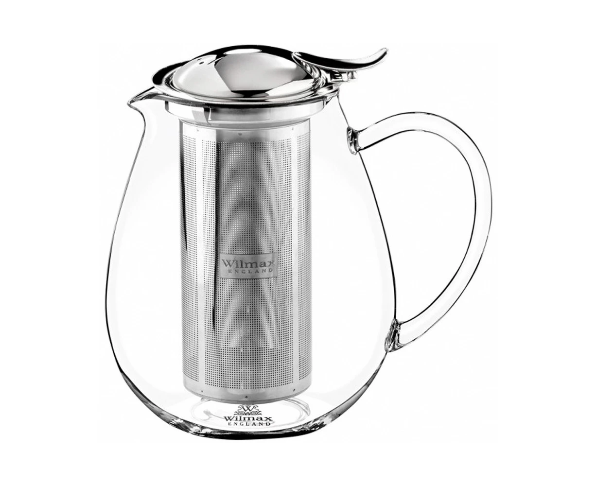 Wilmax England Thermo Glass 600ml Teapot Drink Tea Container w/ Handle Clear