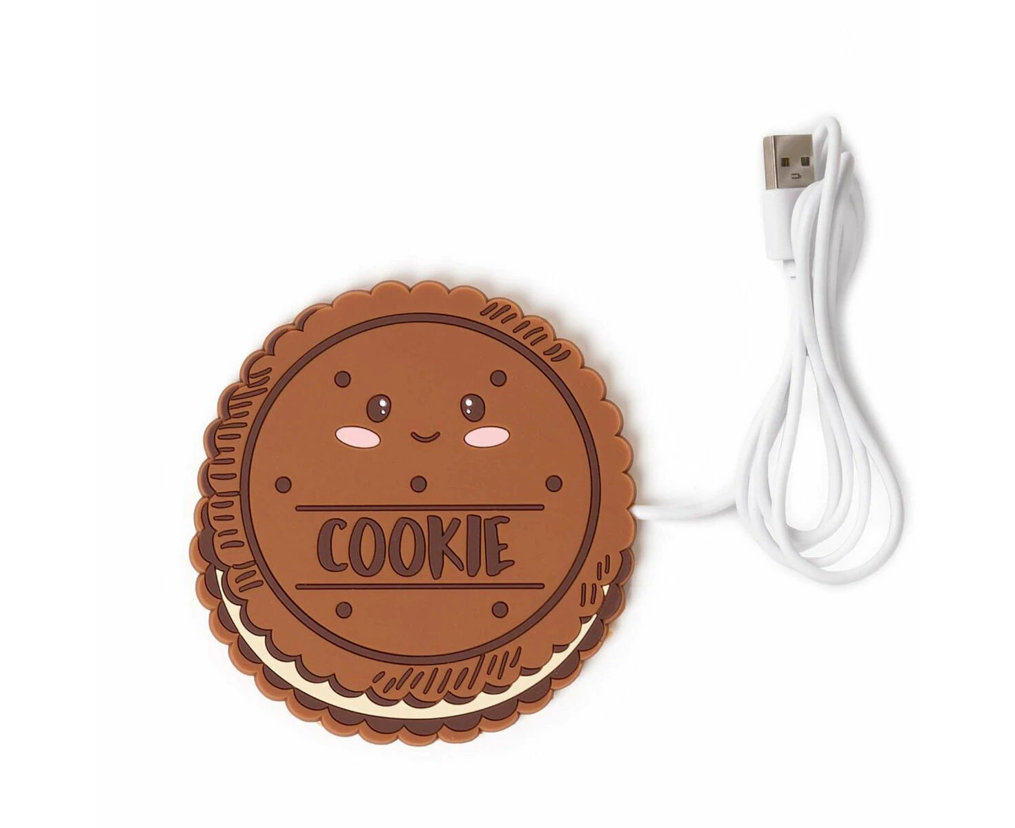 Legami 10cm Warm It Up USB Coffee Mug/Cup Drink Warmer Heating Coaster Cookie