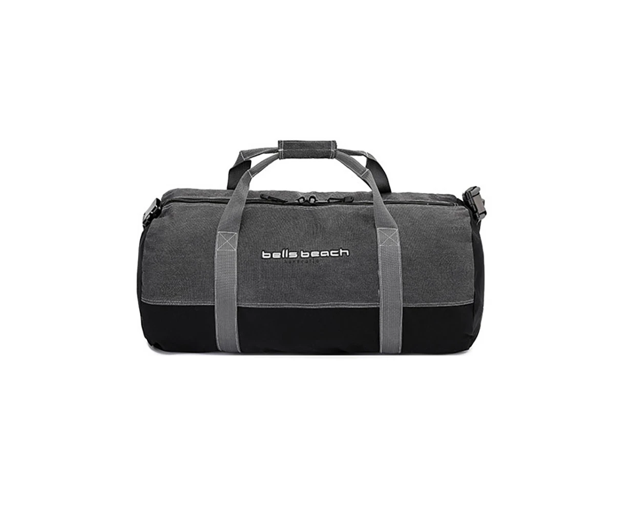 Bells Beach Canvas Barrel/Weekender/Overnight Duffle Bag 75x38x38cm - Black