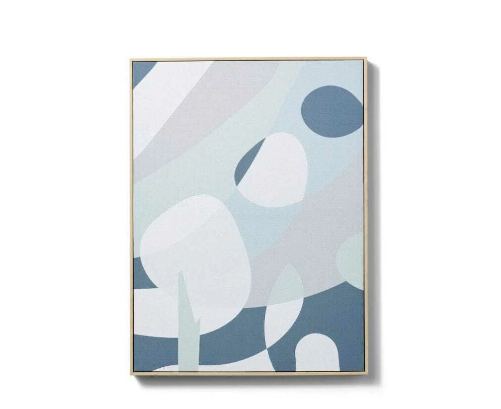 E Style 60x80cm Effie Canvas Wall Art Hanging Decor Abstract Painting Blue