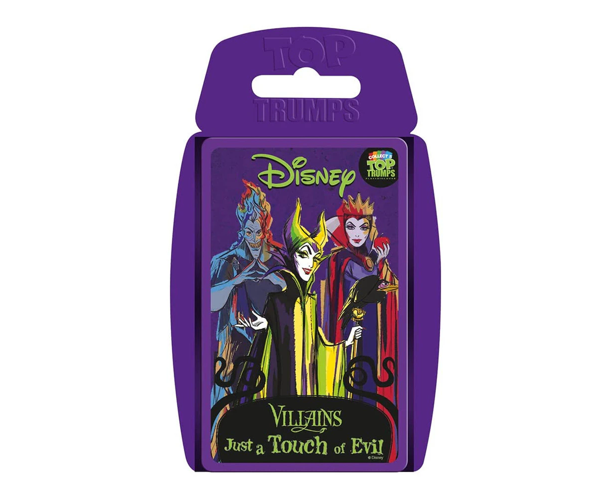 Top Trumps Disney Villains Kids/Adult Interactive Play Card Game/Collection 5+