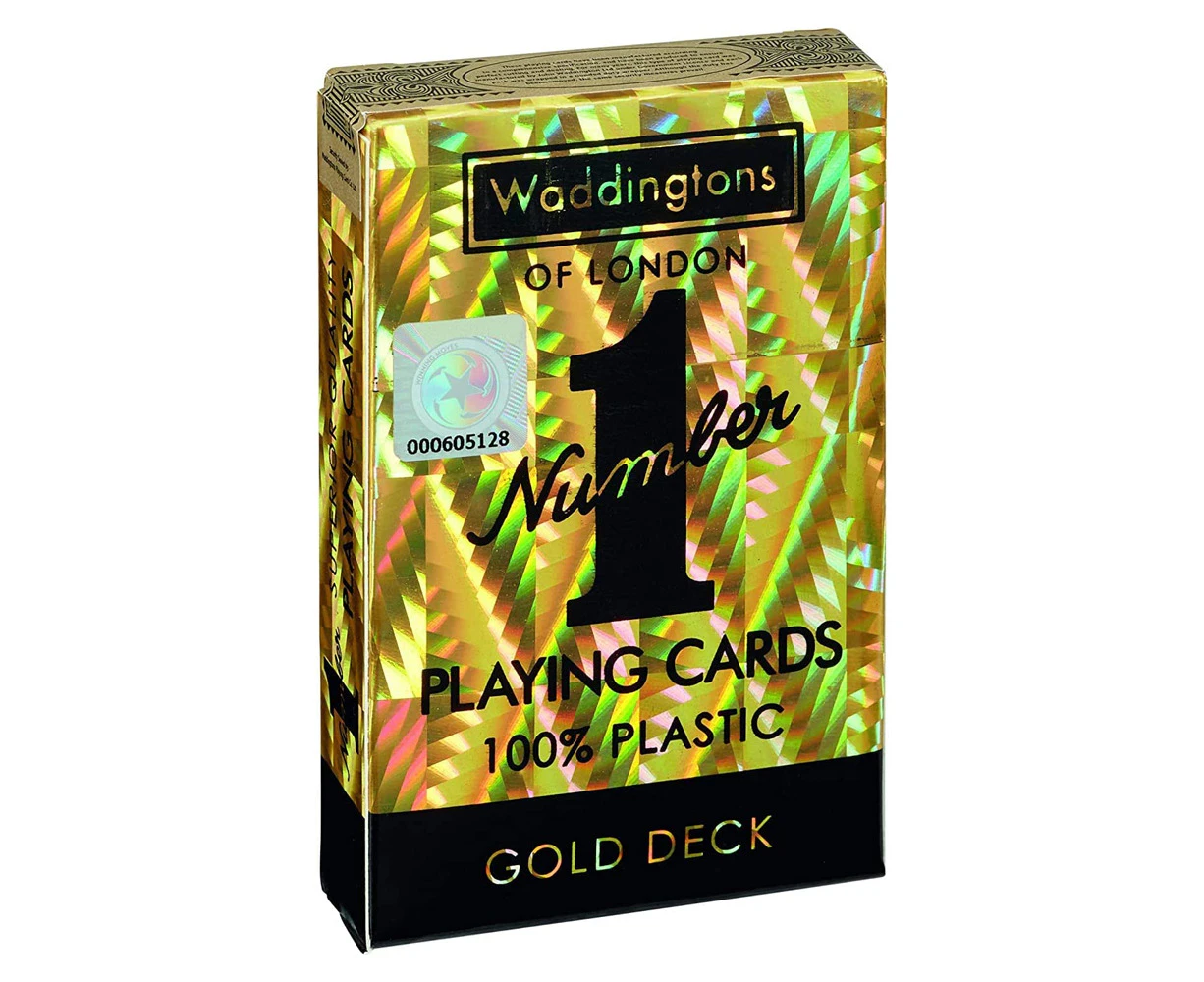 Waddingtons Gold Edition Traditional Plastic Classic Playing Cards Deck 5y+