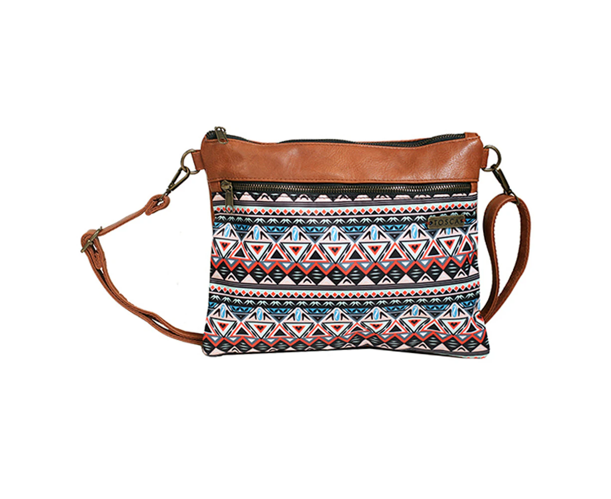 Tosca Women's/Ladie's Slinger Cross Body/Shoulder Bag/Pouch/Handbag Aztec