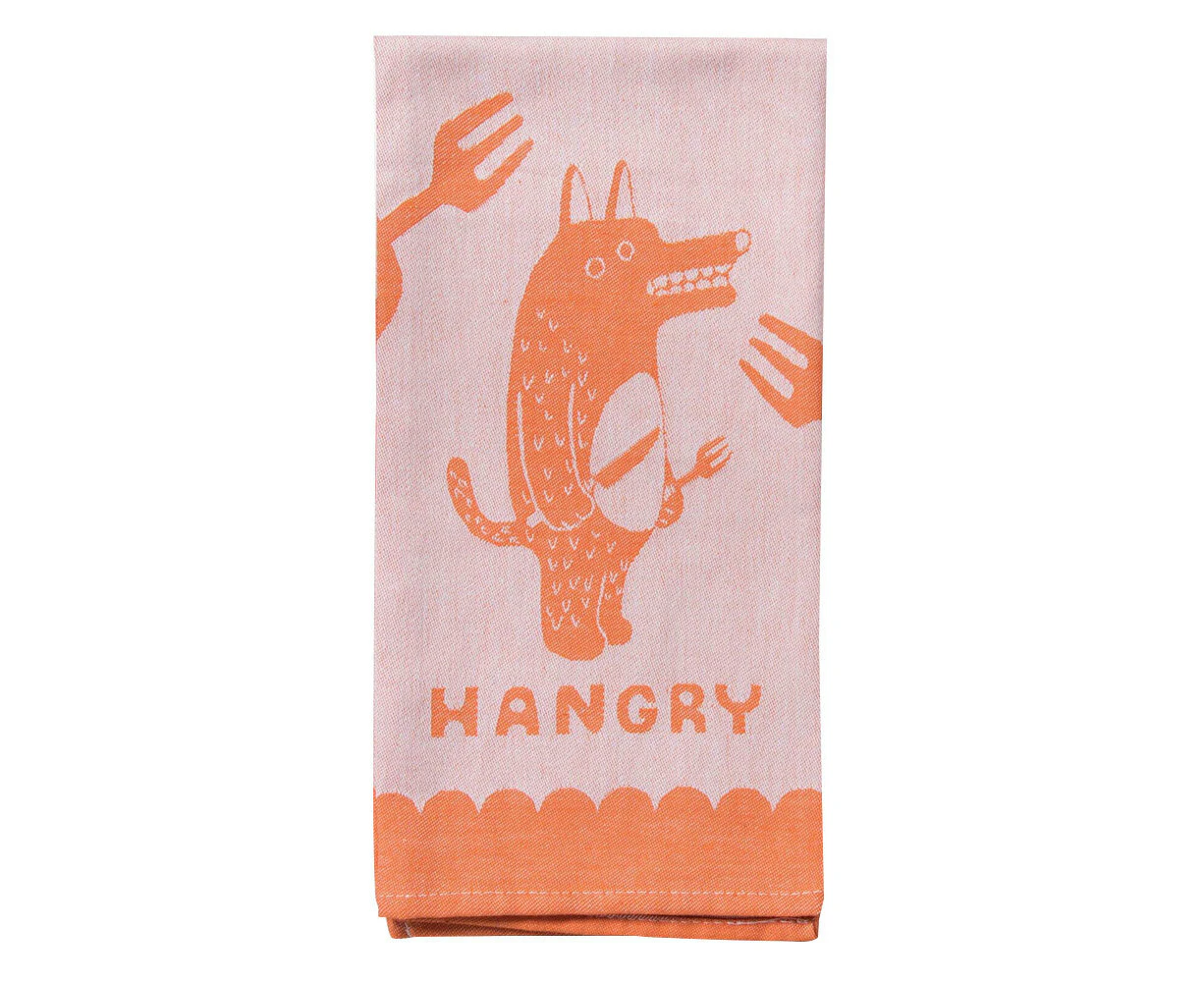 Blue Q Hangry Rag 71cm Cotton Dish Cloth/Linen Towel Kitchen Cleaning/Drying