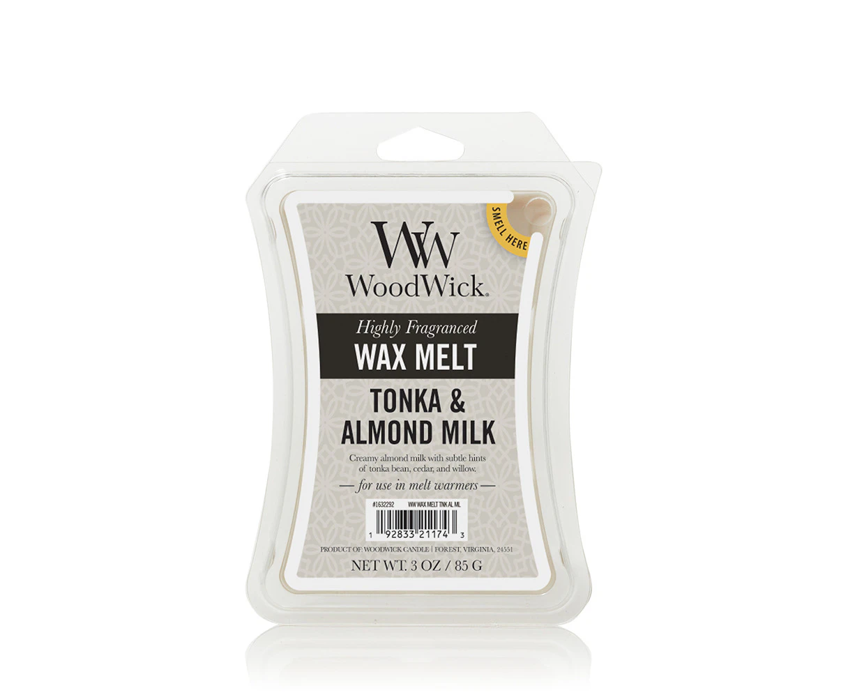 WoodWick Tonka & Almond Milk Wax Melt Exquisite Fragrance Home High Scented Cube