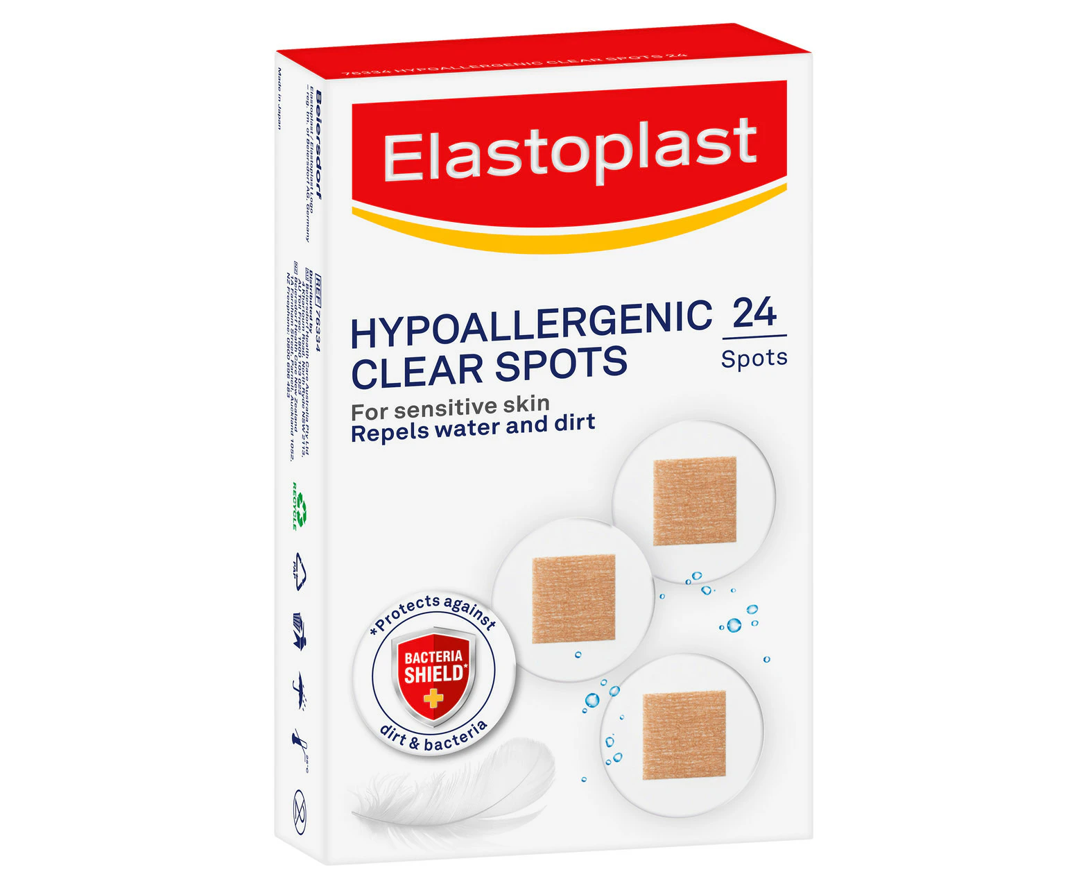 Elastoplast Hypoallergenic Clear Spots 24 Pack