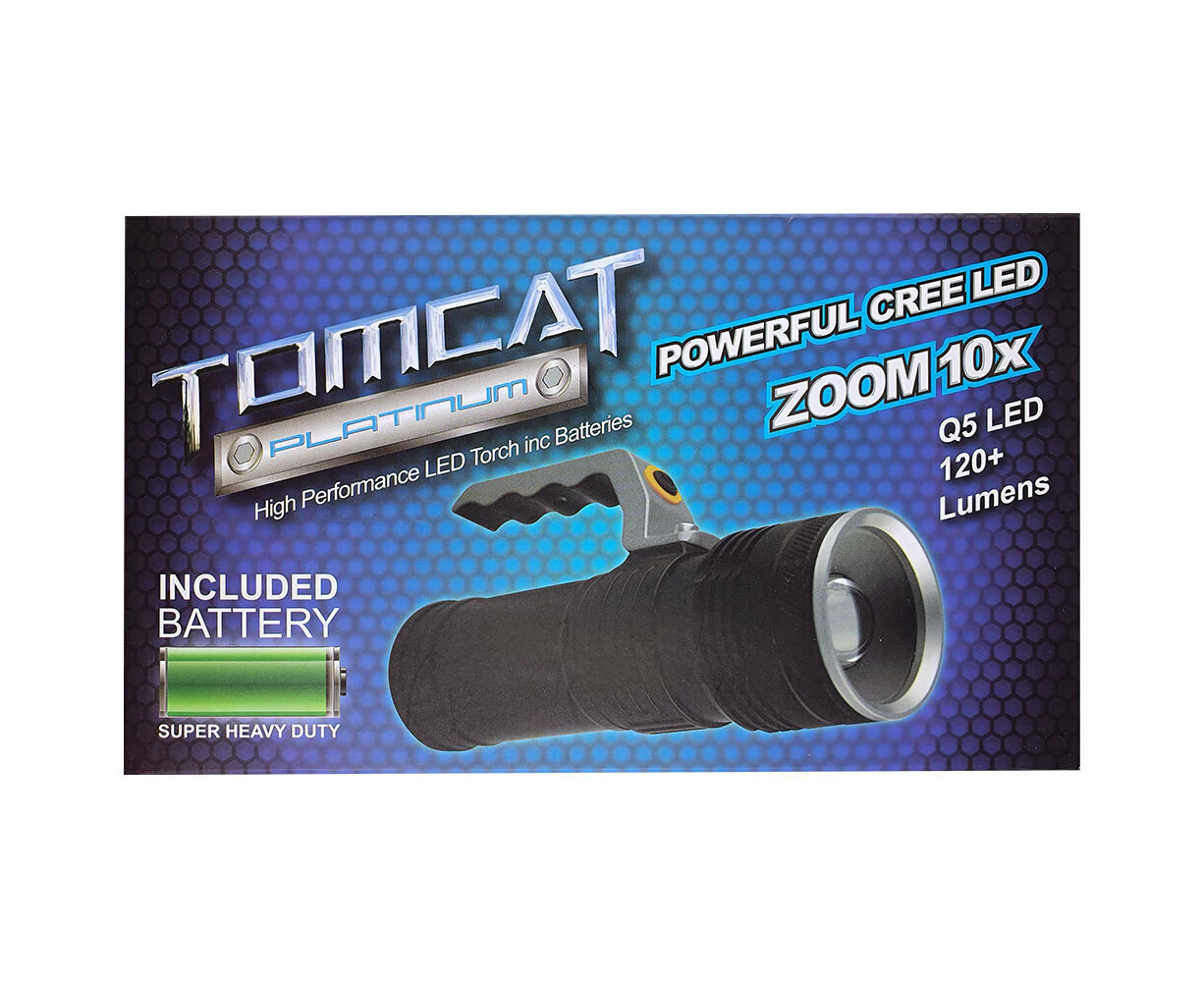 Tomcat Platinum Q5 LED Lantern Torch Light Camping Flashlight w/3x AAA Batteries