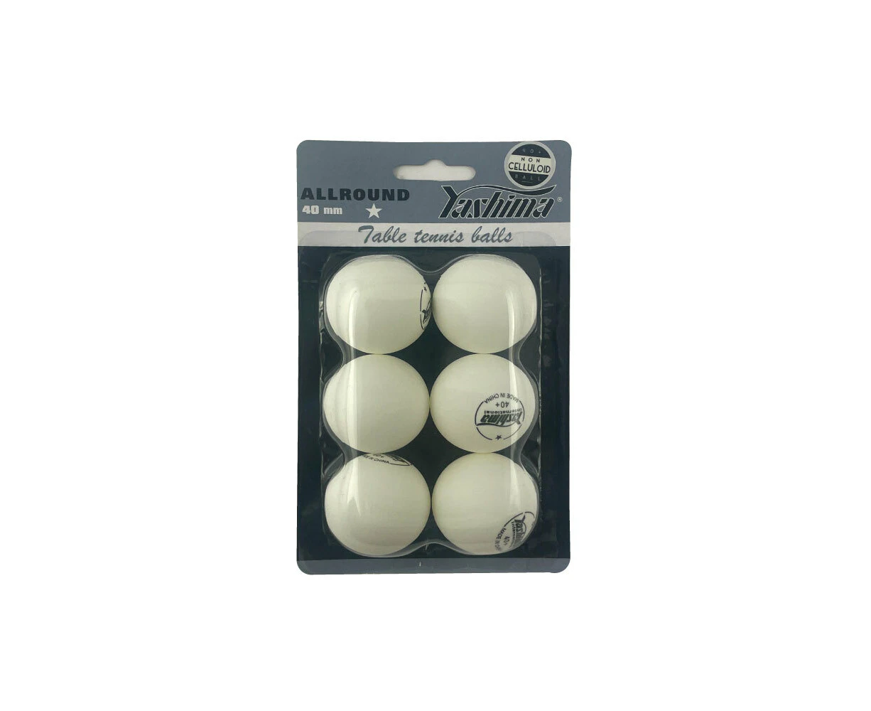 Yashima 1 Star Non-Celuloid Recreational Use Table Tennis Balls - White