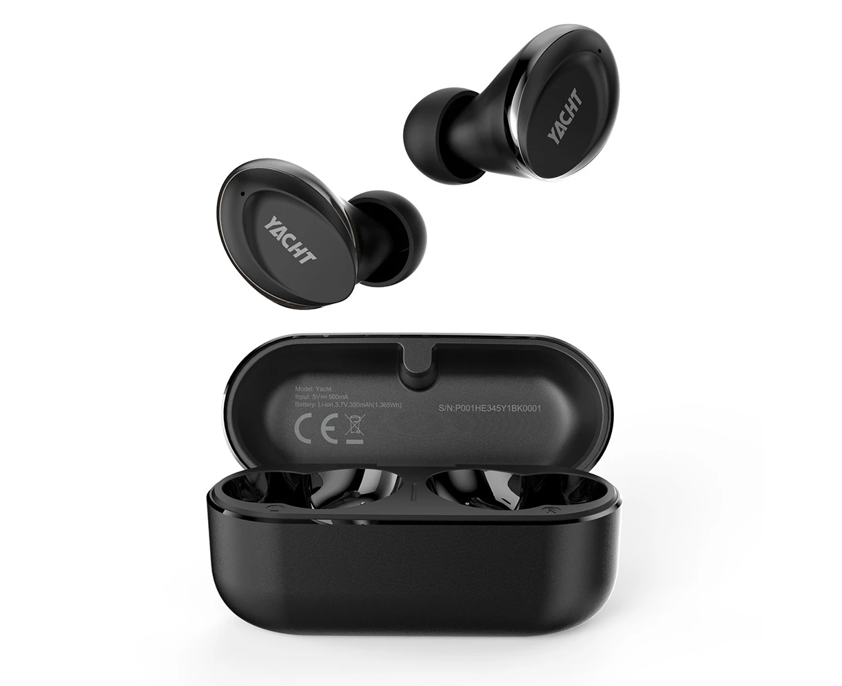 HiFuture Yacht True Wireless Qualcomm Earbuds w/ Noise Cancelling Mic Black