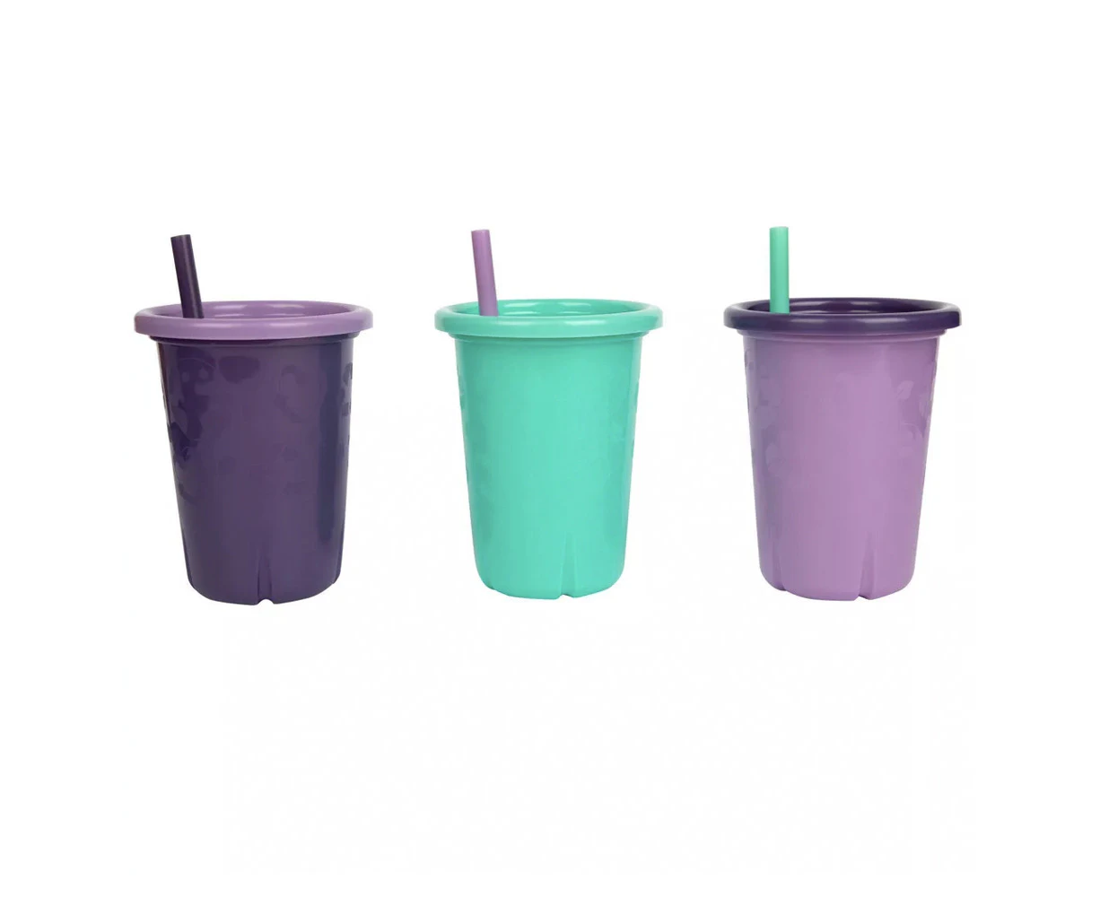 3pc Green Grown 10oz/296ml Straw Sippy/Drinking Cups Kids Set 18m+ Assorted