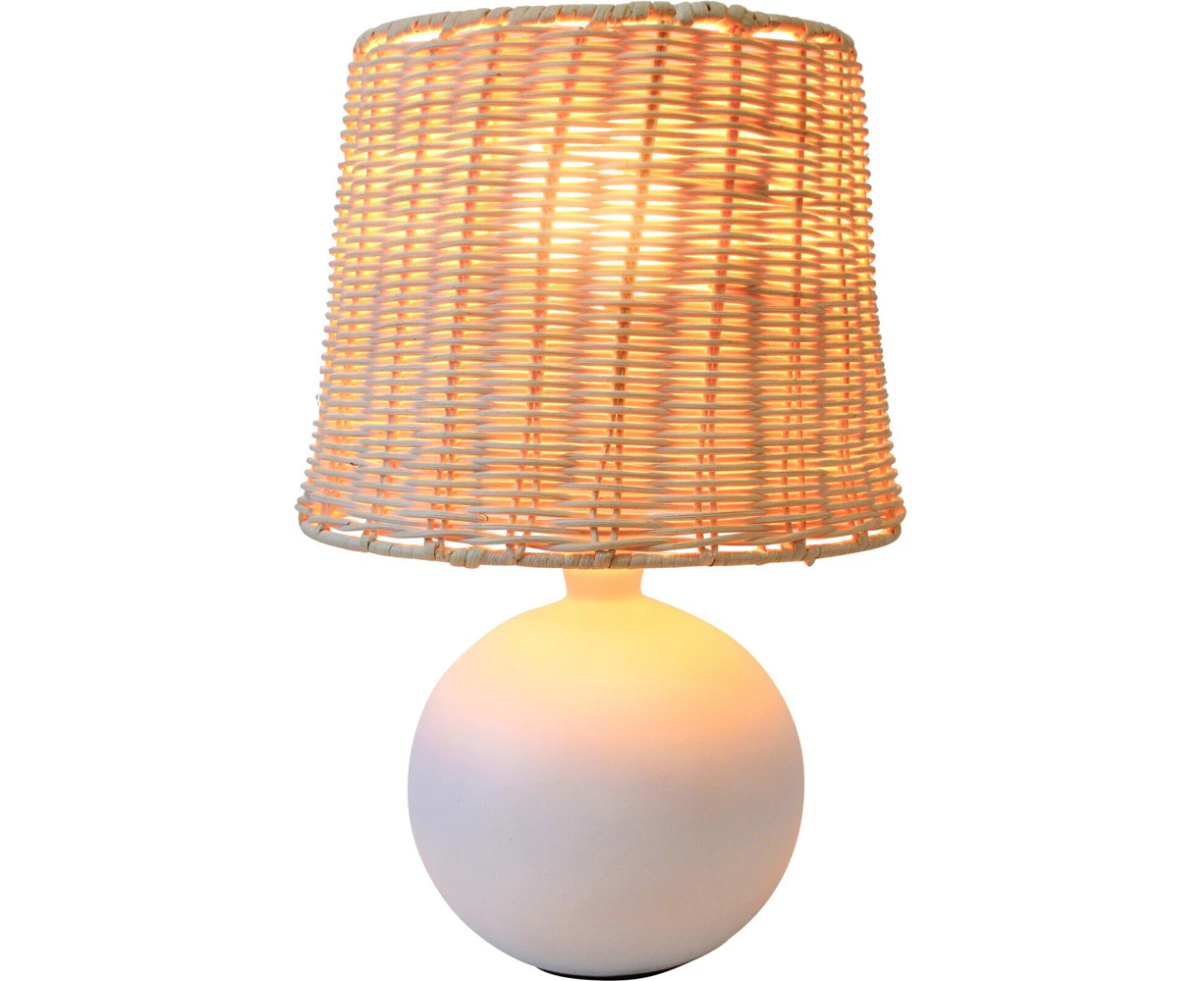 LVD Sienna Ceramic/Wicker 29cm Lamp Home/Office Decor Room Desk/Table Lampshade