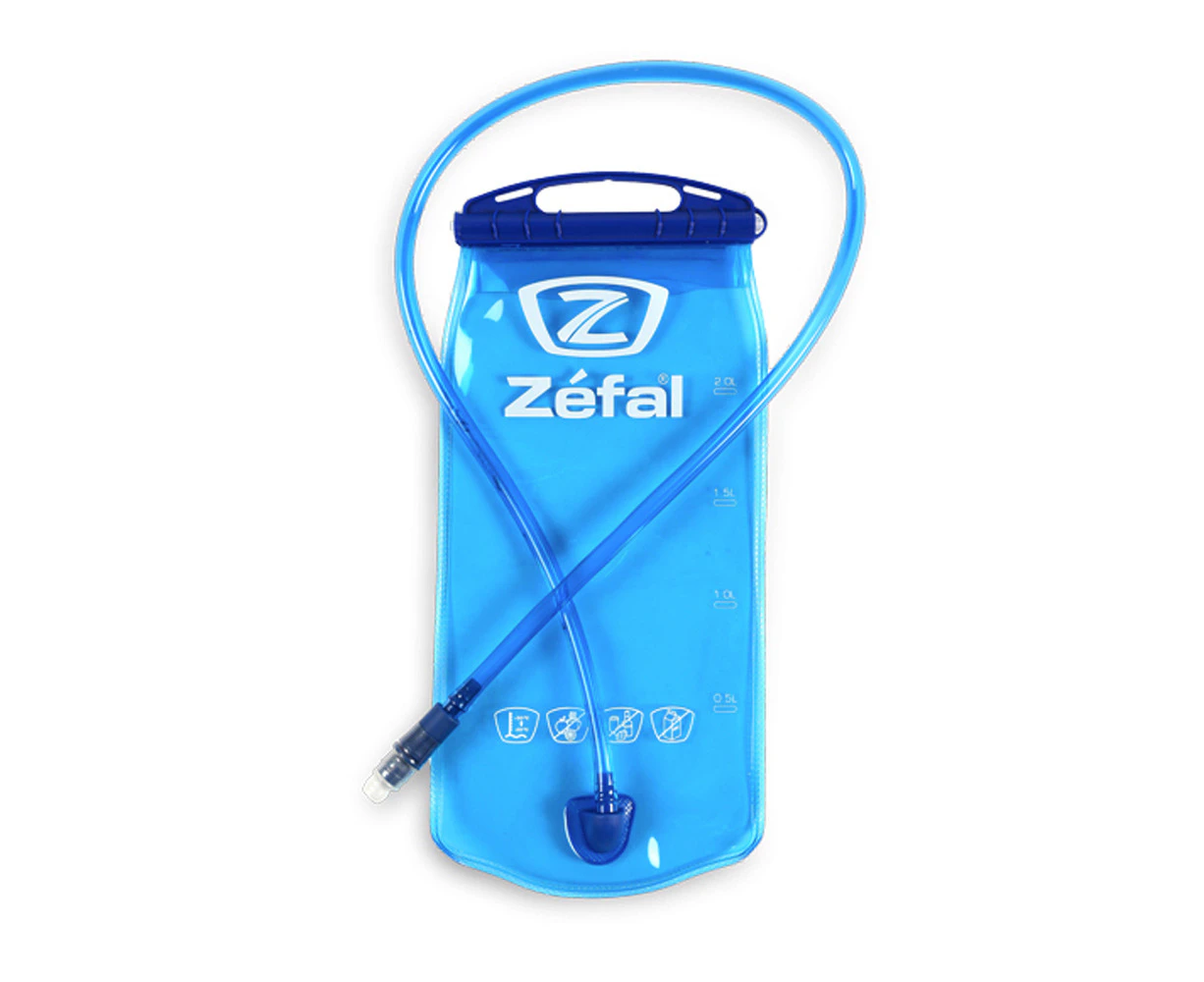 Zefal Hydration Water Bladder Pouch Outdoor Bike/Cycling Sports Clear Blue 2L