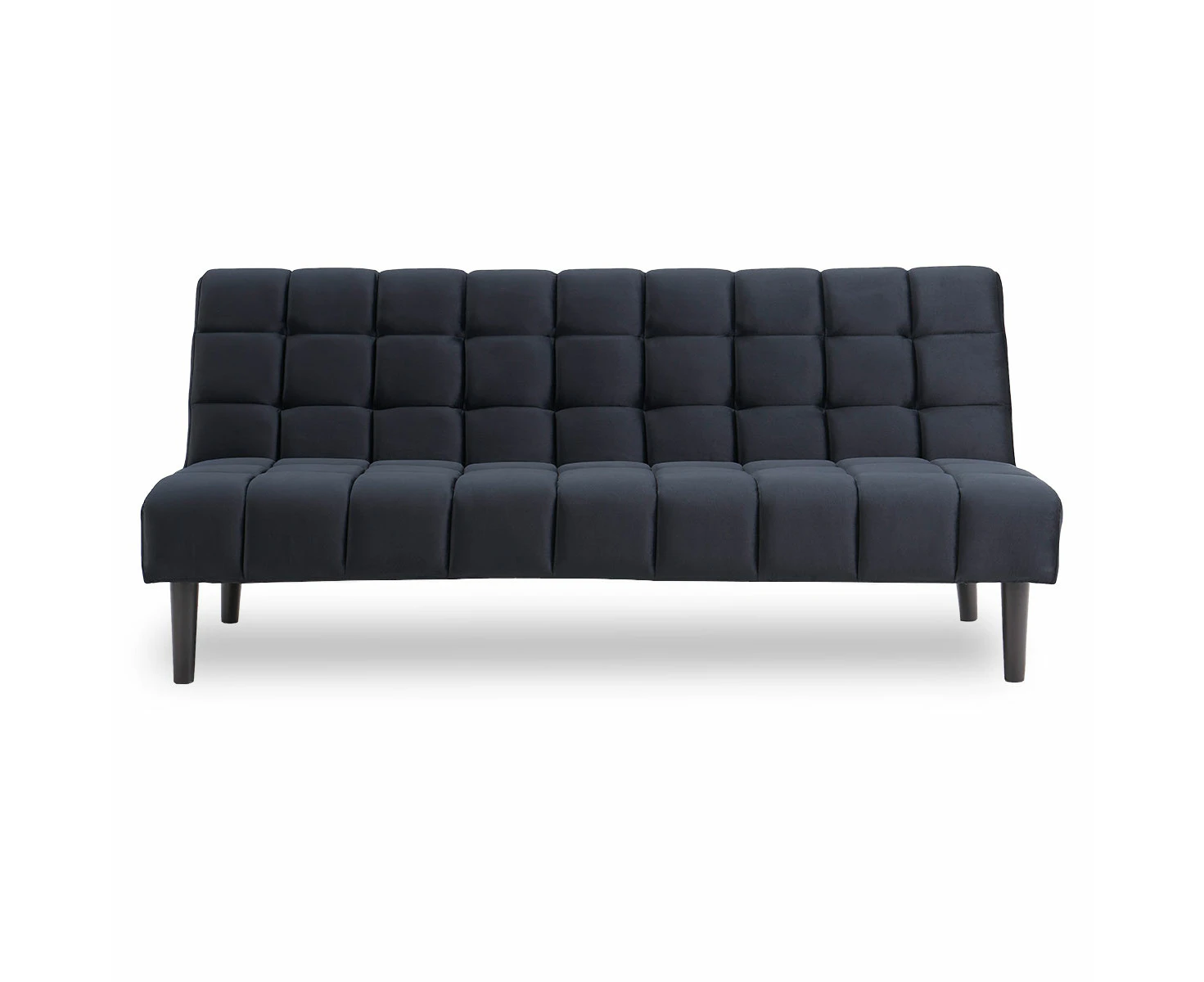 Sarantino Faux Suede Fabric Sofa Bed Furniture Lounge Seat Black