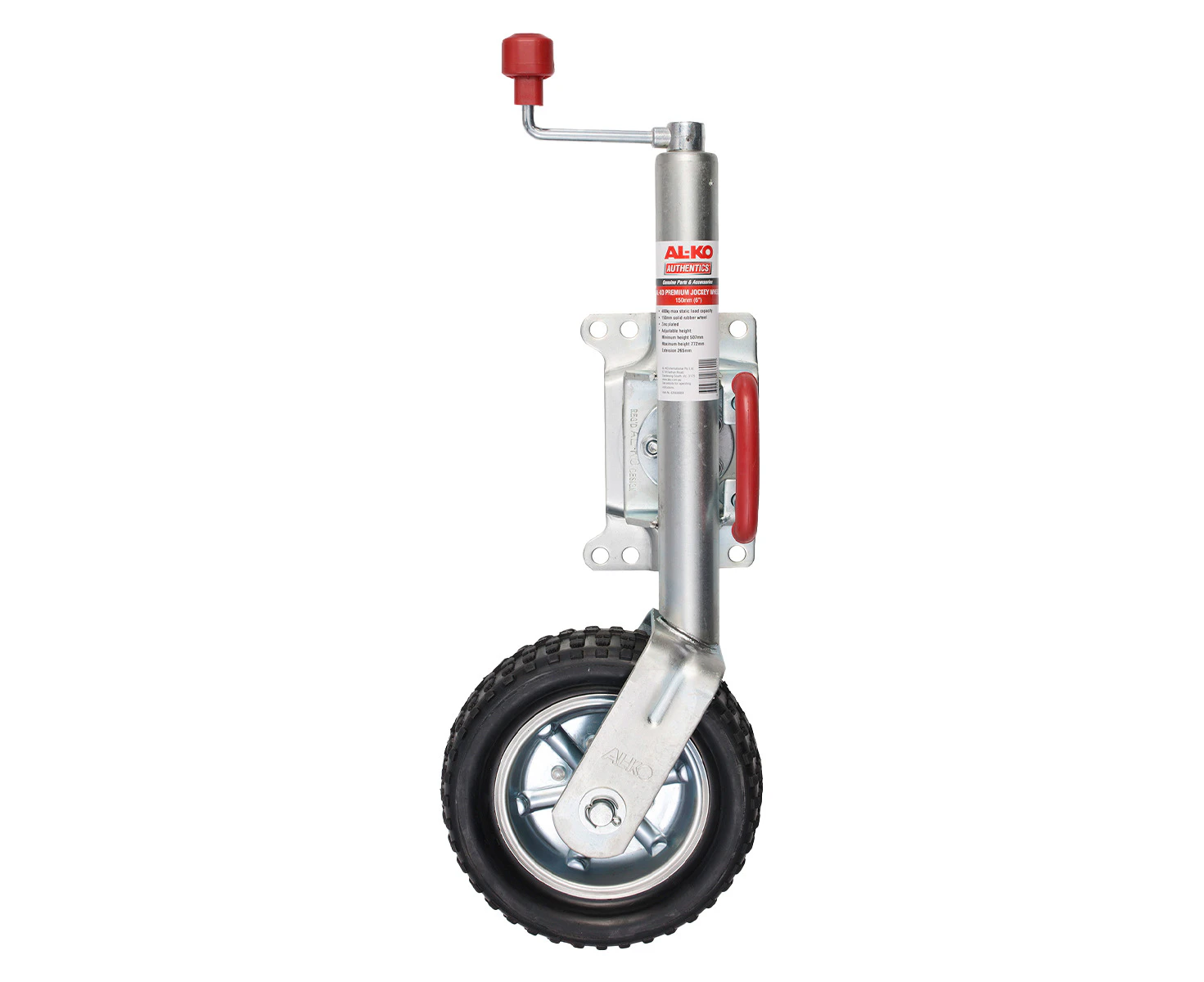 AL-KO 10in 623660XP3 Heavy-Duty Solid Tyre Jockey Wheel