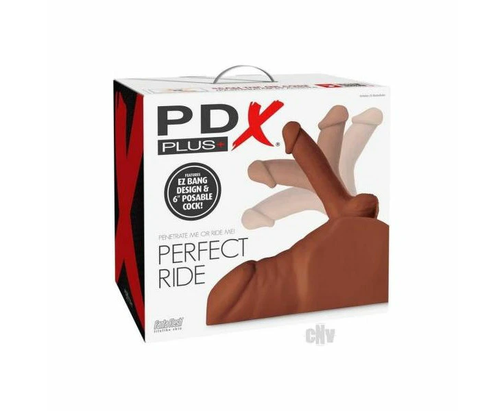 Pdx Plus Perfect Ride Brown Lifelike Posable Mega Masturbator For Men Model Pdx Pr 001 Intense Pleasure And Customizable Positions Brown