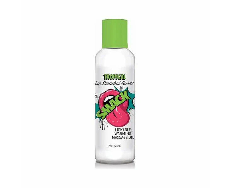 Smack Lickable Massage Oil Tropical 2 Oz.  Introducing Smack Lickable Massage Oil Tropical 2 Oz. The Perfect Sensory Delight For Couples