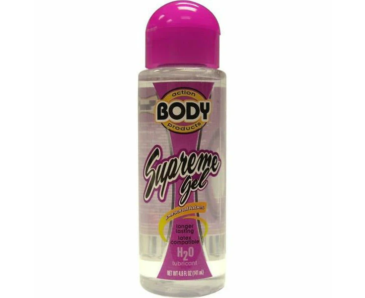 Body Action Supreme Gel Water Based Lubricant 4.8 Ounce Intensify Pleasure With The Ultimate Water Based Lubricant For All Genders And Sensual Delight