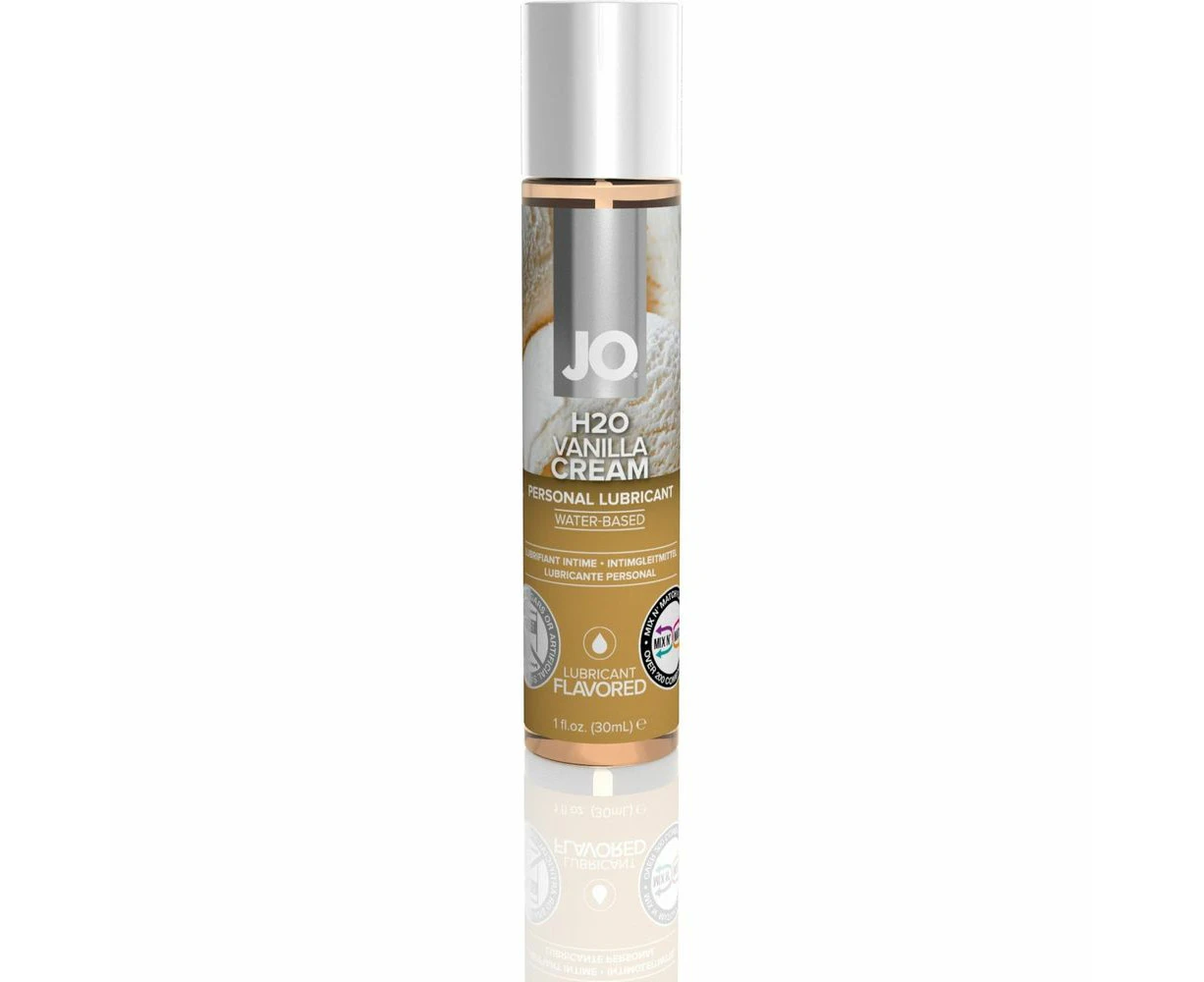 Jo H2o Flavored Water Based Personal Lubricant Vanilla Cream 1 Oz / 30 Ml Silky Smooth, Creamy Sensation For Enhanced Pleasure Gender Neutral Deliciou